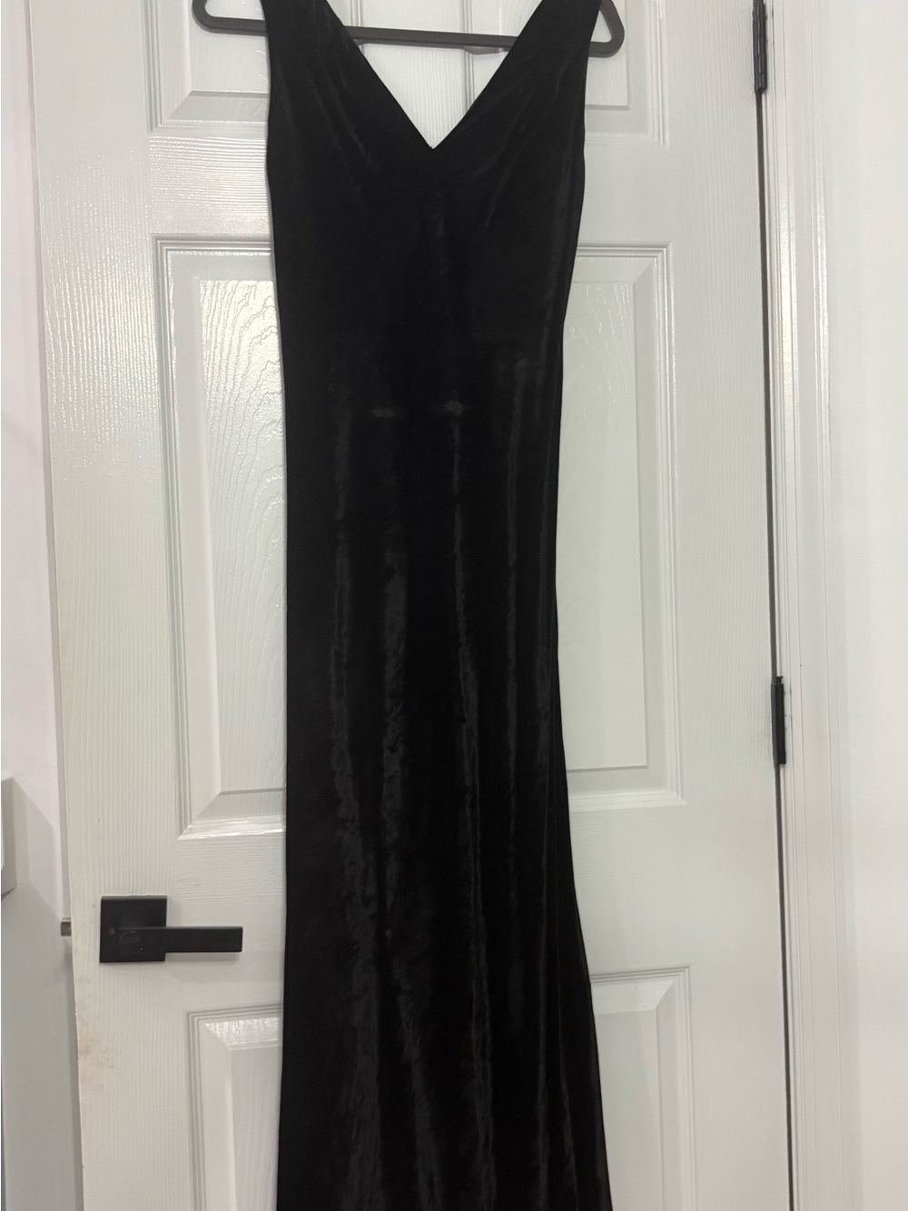 Vintage 90s Kamisato Black Velvet Maxi Dress - Goth Evening Gown